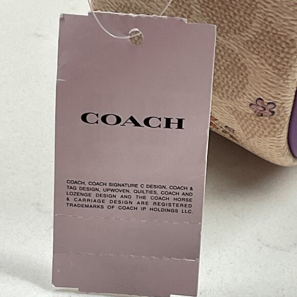 Coach Signature Sand Lavender Floral print Jamie Crossbody Mini/Camera Bag NWT - Picture 12 of 13